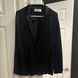 Amanda Uprichard Silk Black Blazer